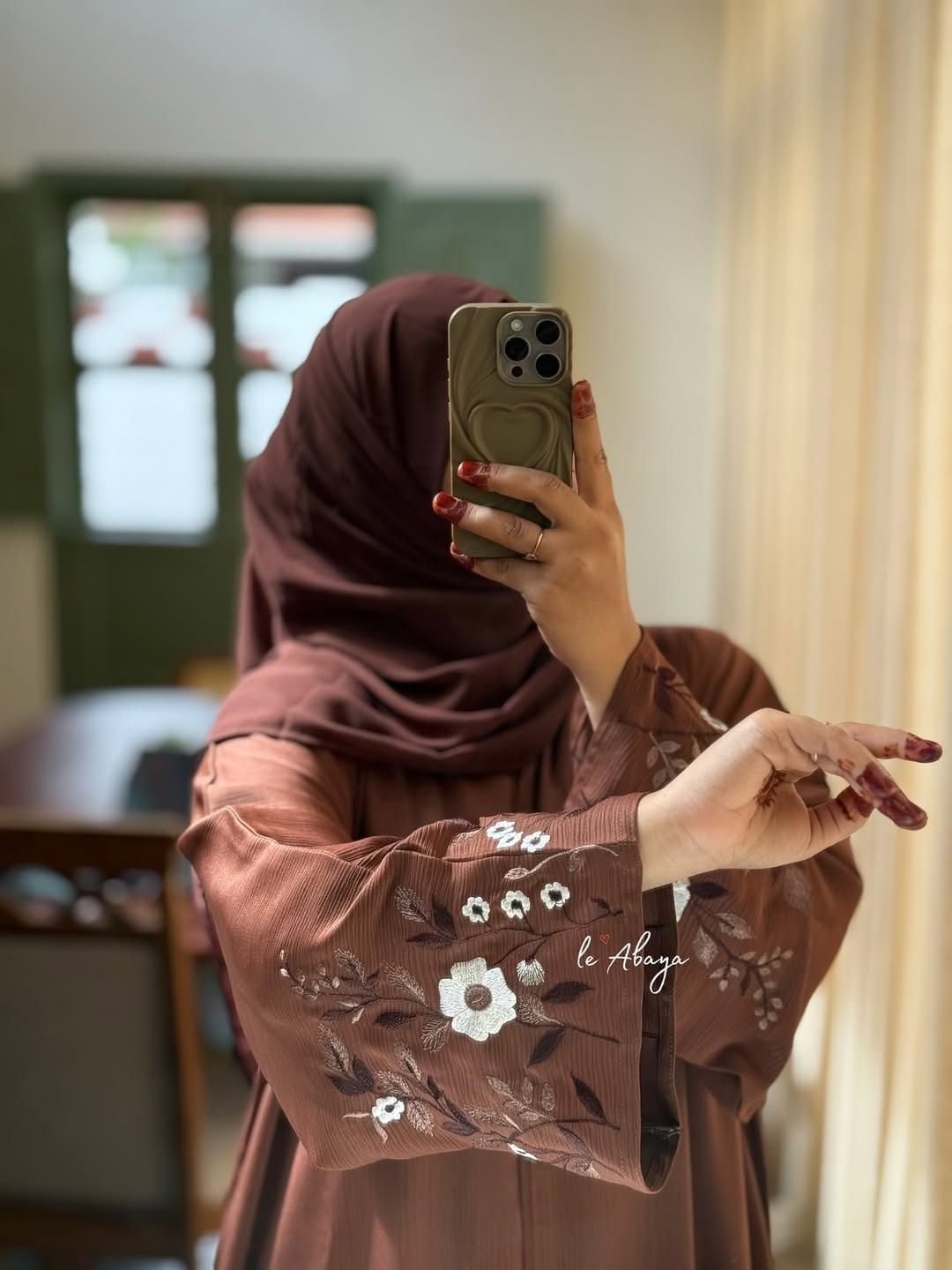 Jafran hand work abaya