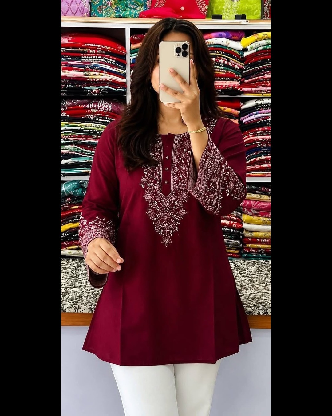 One Piece Embroidery Short Kurti