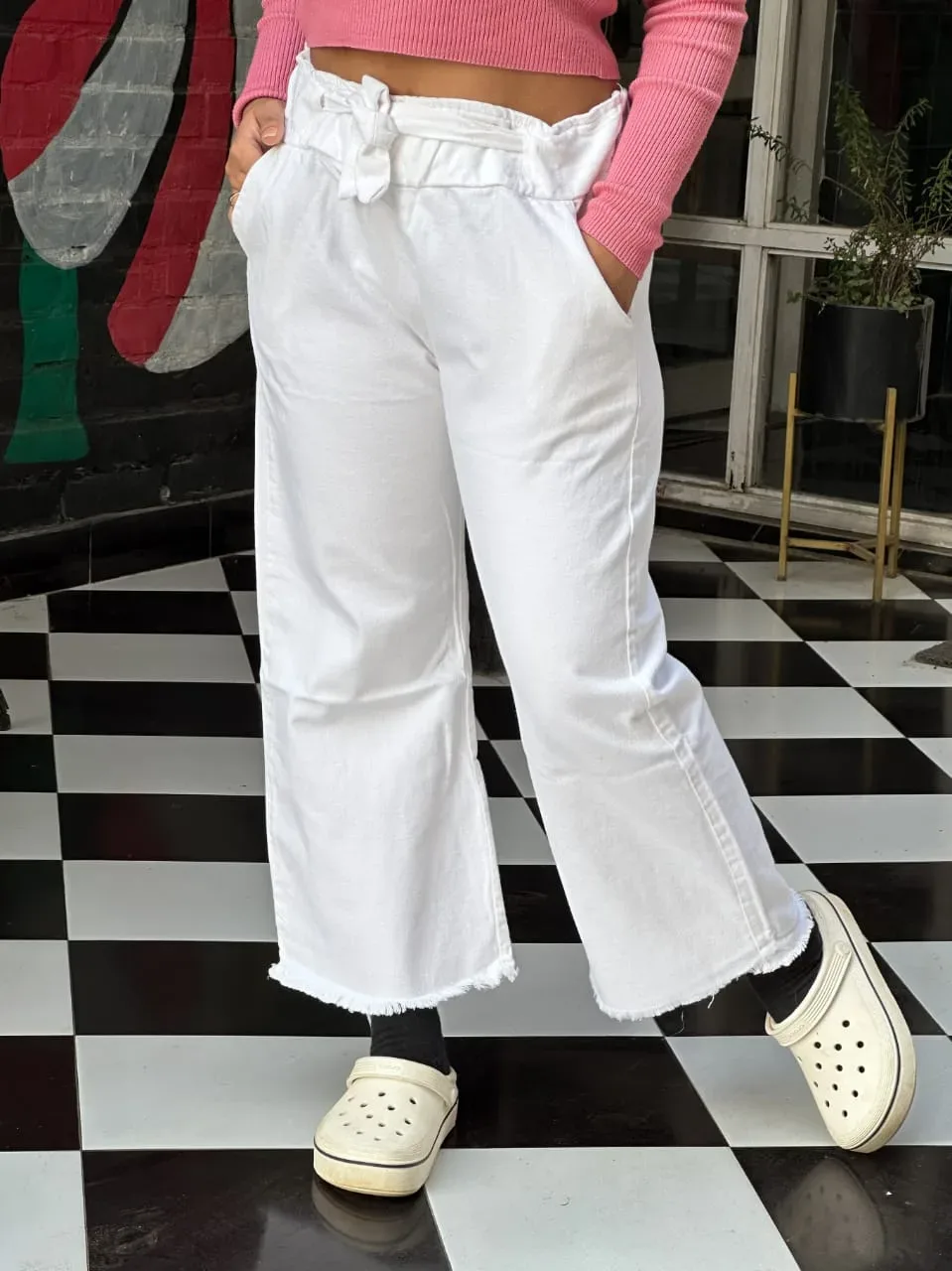 Soft Denim Palazzo Pant