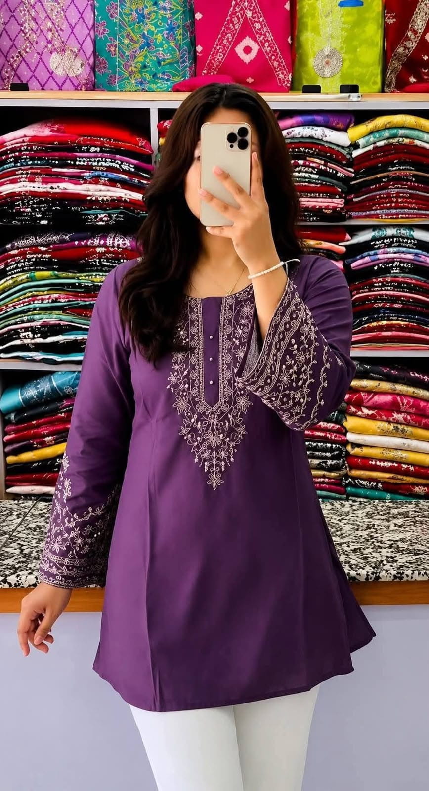 Embroidery Short Kurti