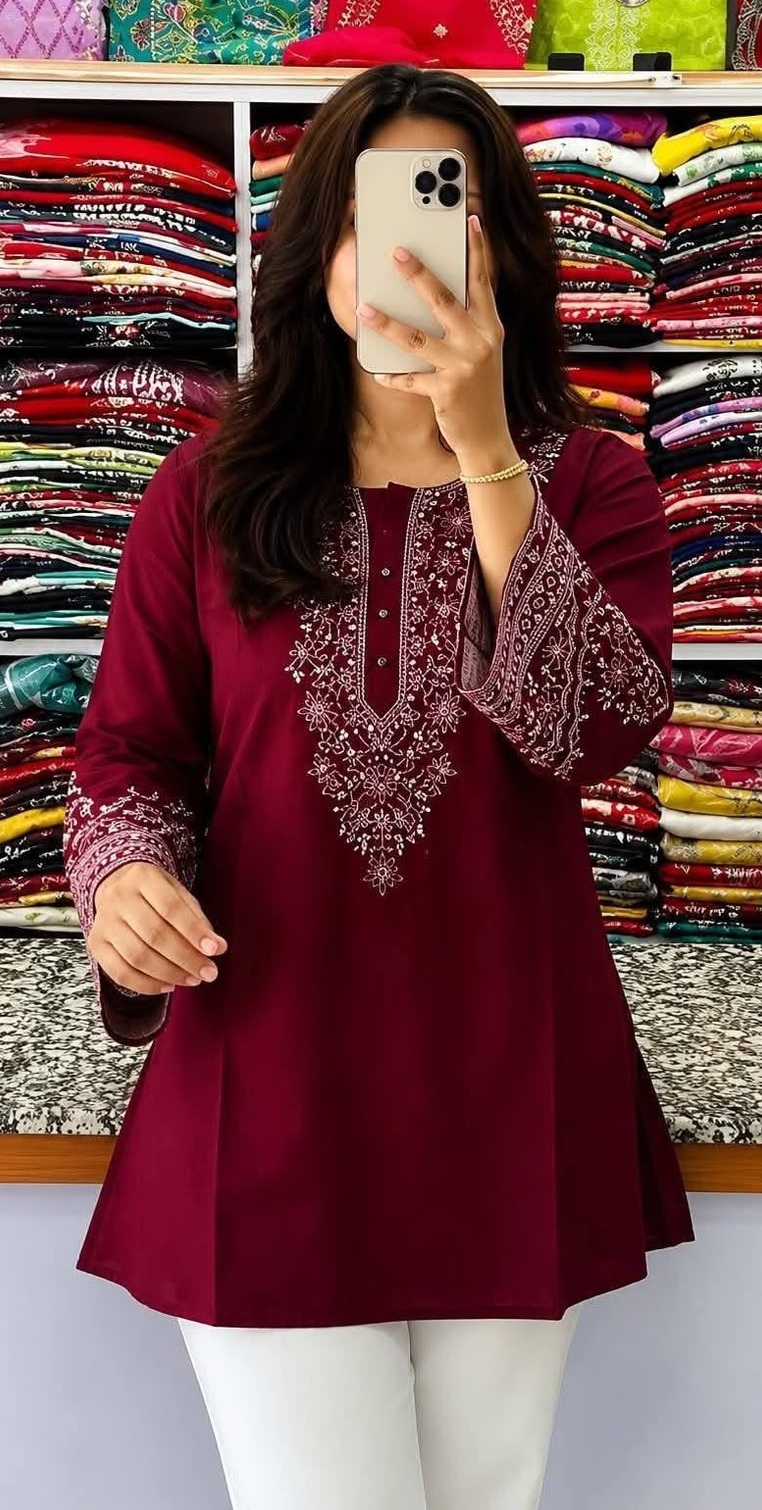 Embroidery Short Kurti