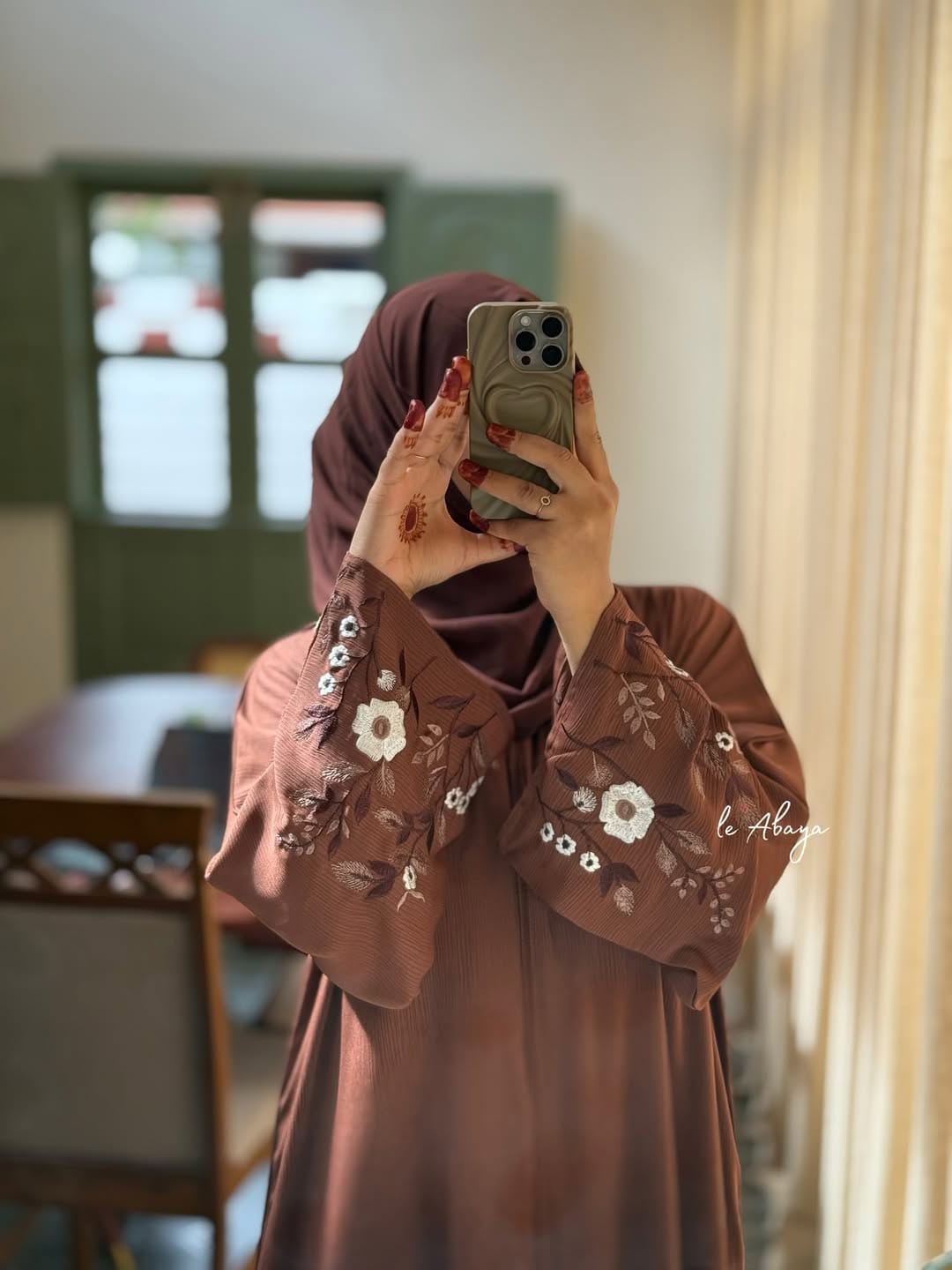 Jafran hand work abaya