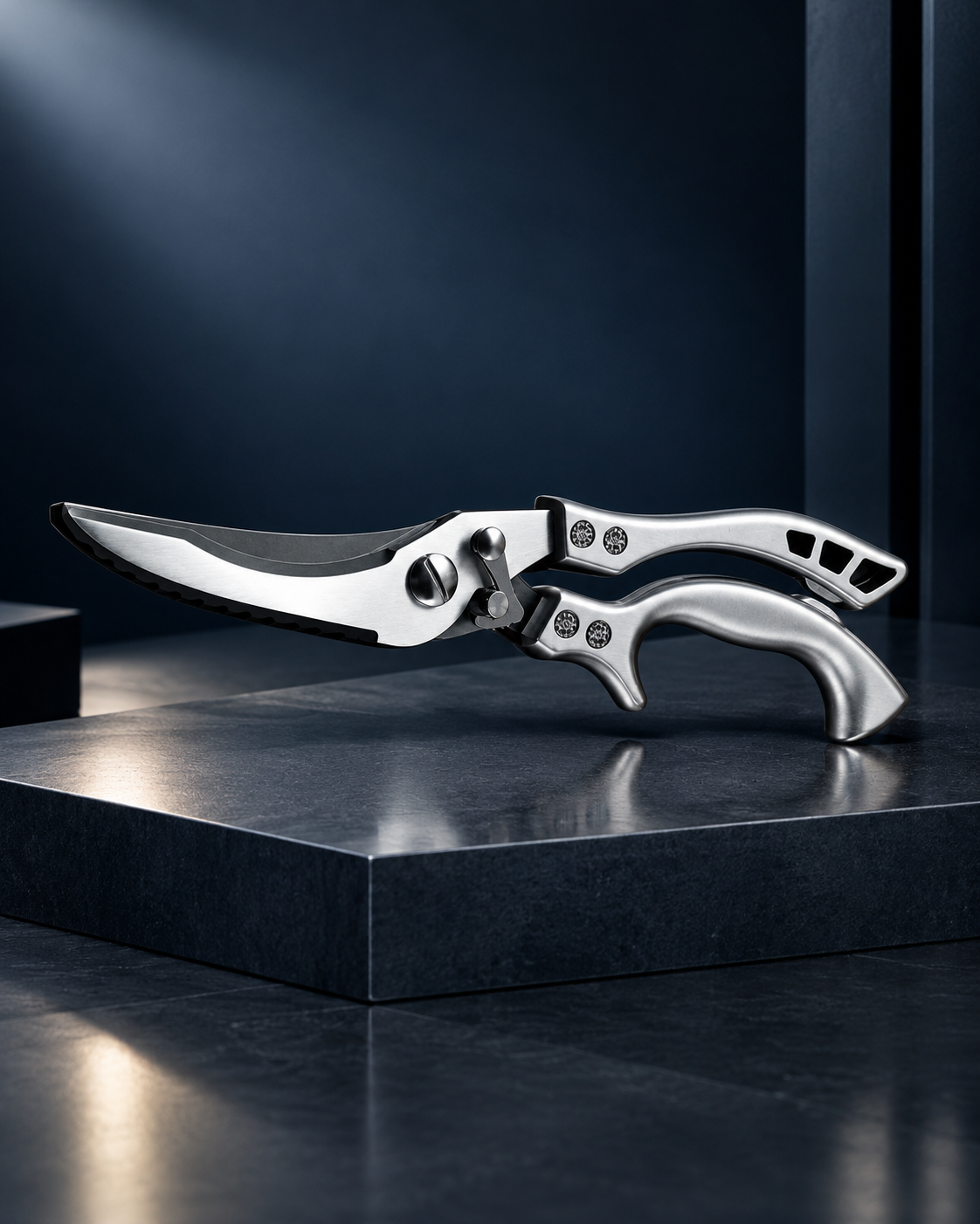 Heavy-duty stainless steel chicken bone scissors