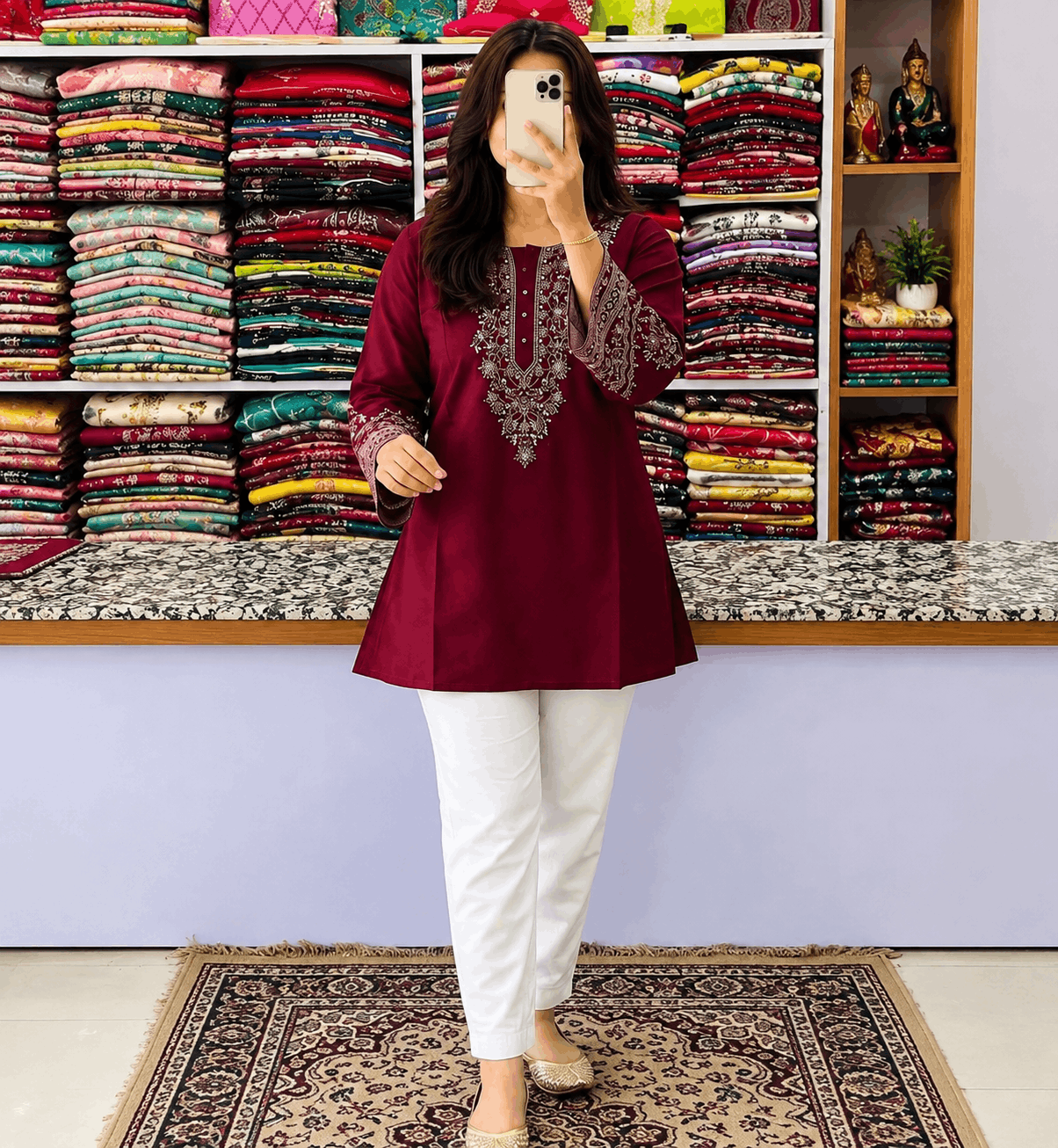 Embroidery Short Kurti