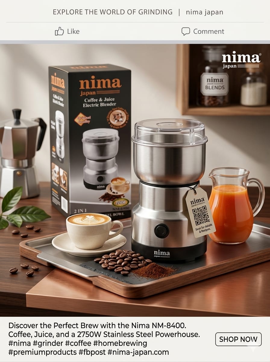 Nima 2 in 1 Electric Blender & Grinder (NM-8400)