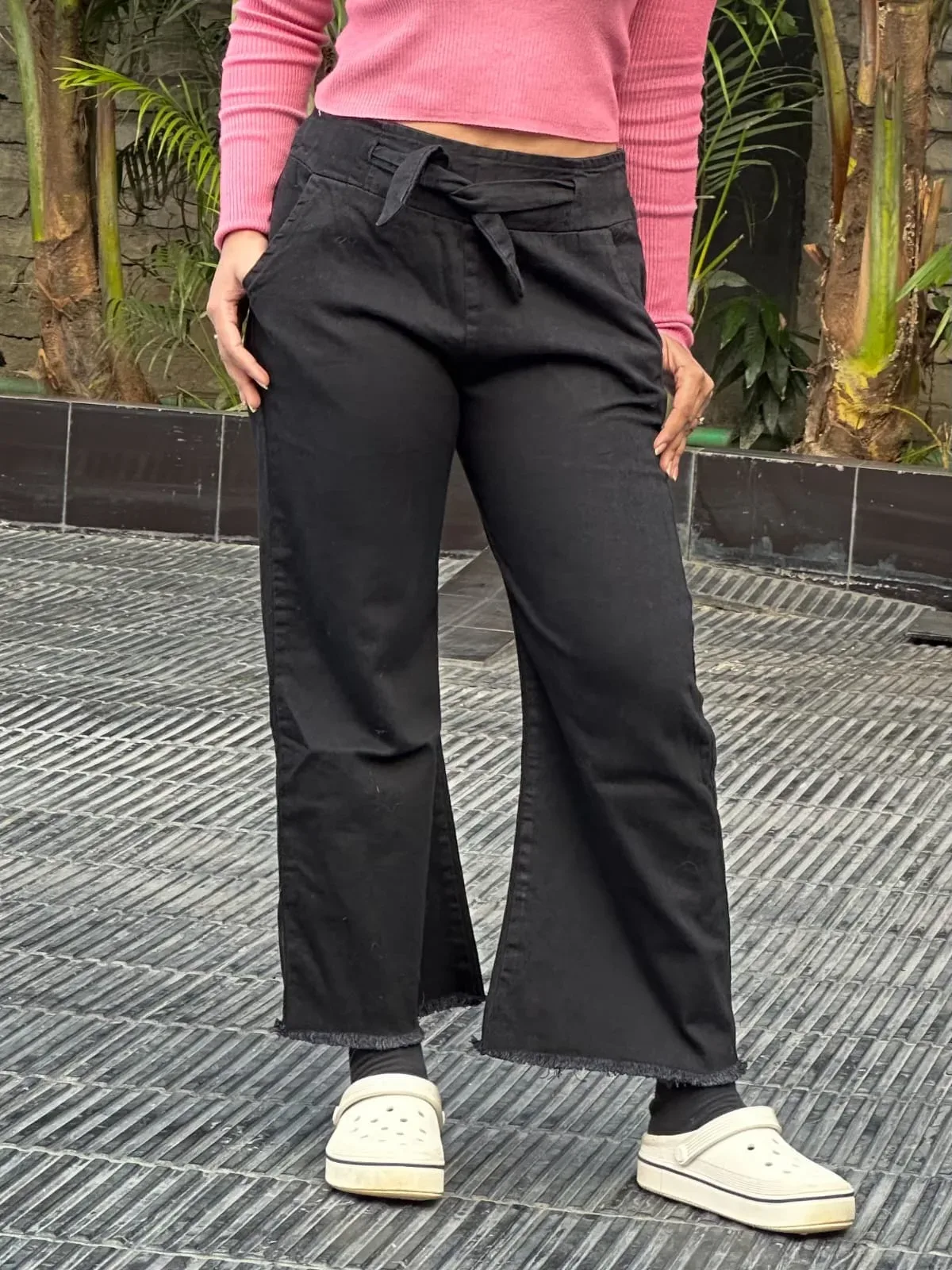 Soft Denim Palazzo Pant