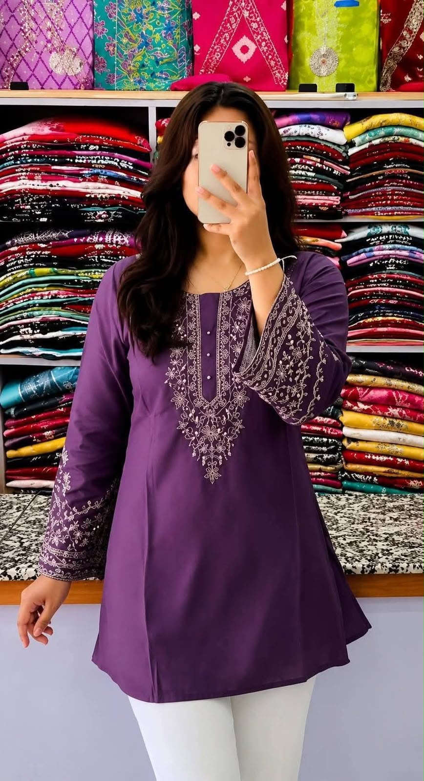 One Piece Embroidery Short Kurti