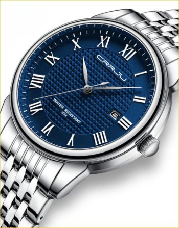 CRRJU 5010 Quartz Classic Stainless Steel Men’s Watch