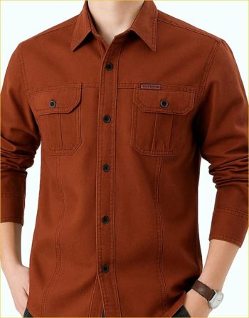 Full sleeves double pocket panel Shirt