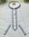 Embroidery Step Dhuti Cotton Panjabi