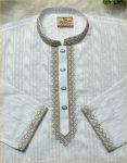 Embroidery Step Dhuti Cotton Panjabi