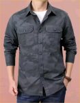 Full sleeves double pocket kemo printed Shirt