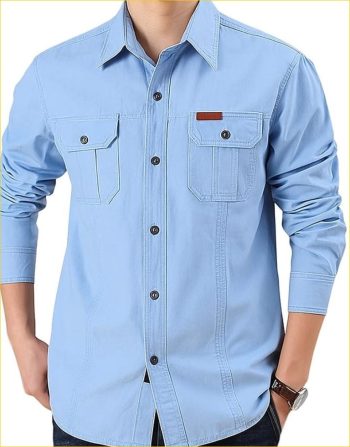 Full sleeves double pocket panel Shirt